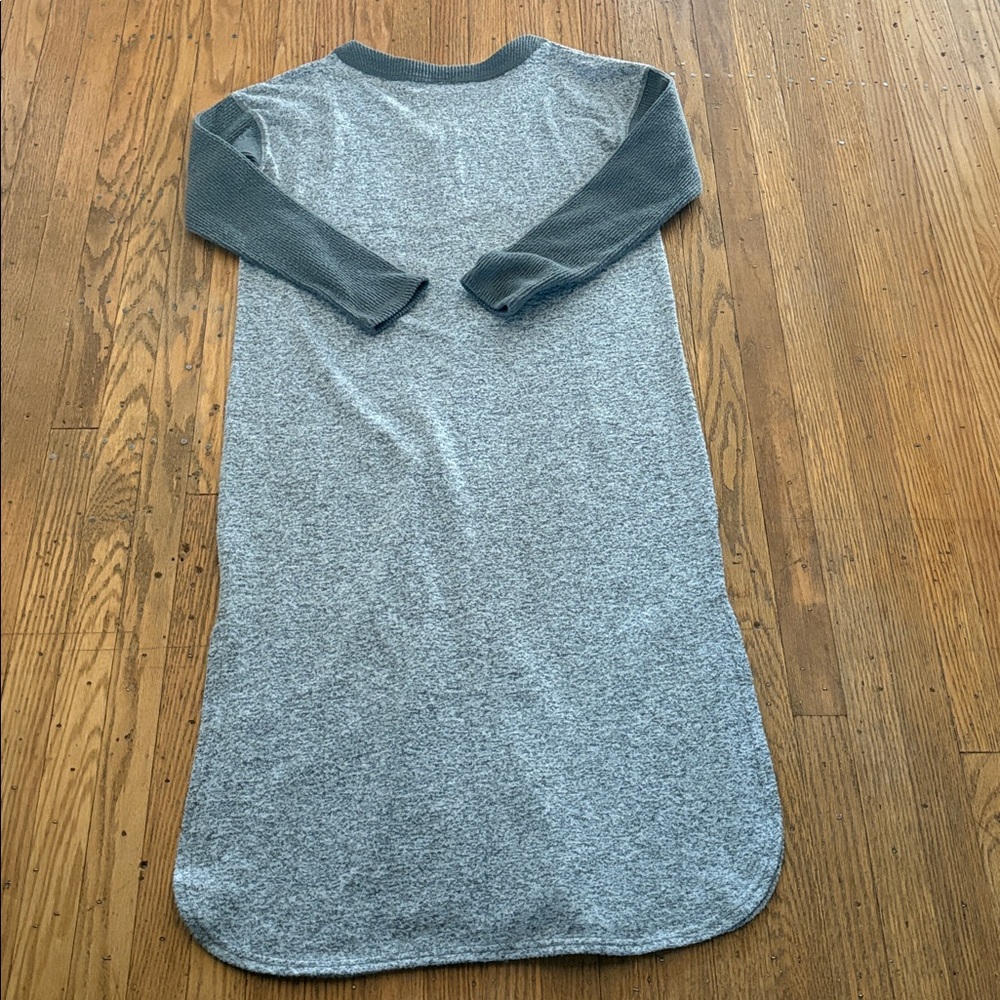Live Love Lounge Karen Neuburger Lounge Wear Midi Heather Gray Long Sleeve M - Picture 3 of 7
